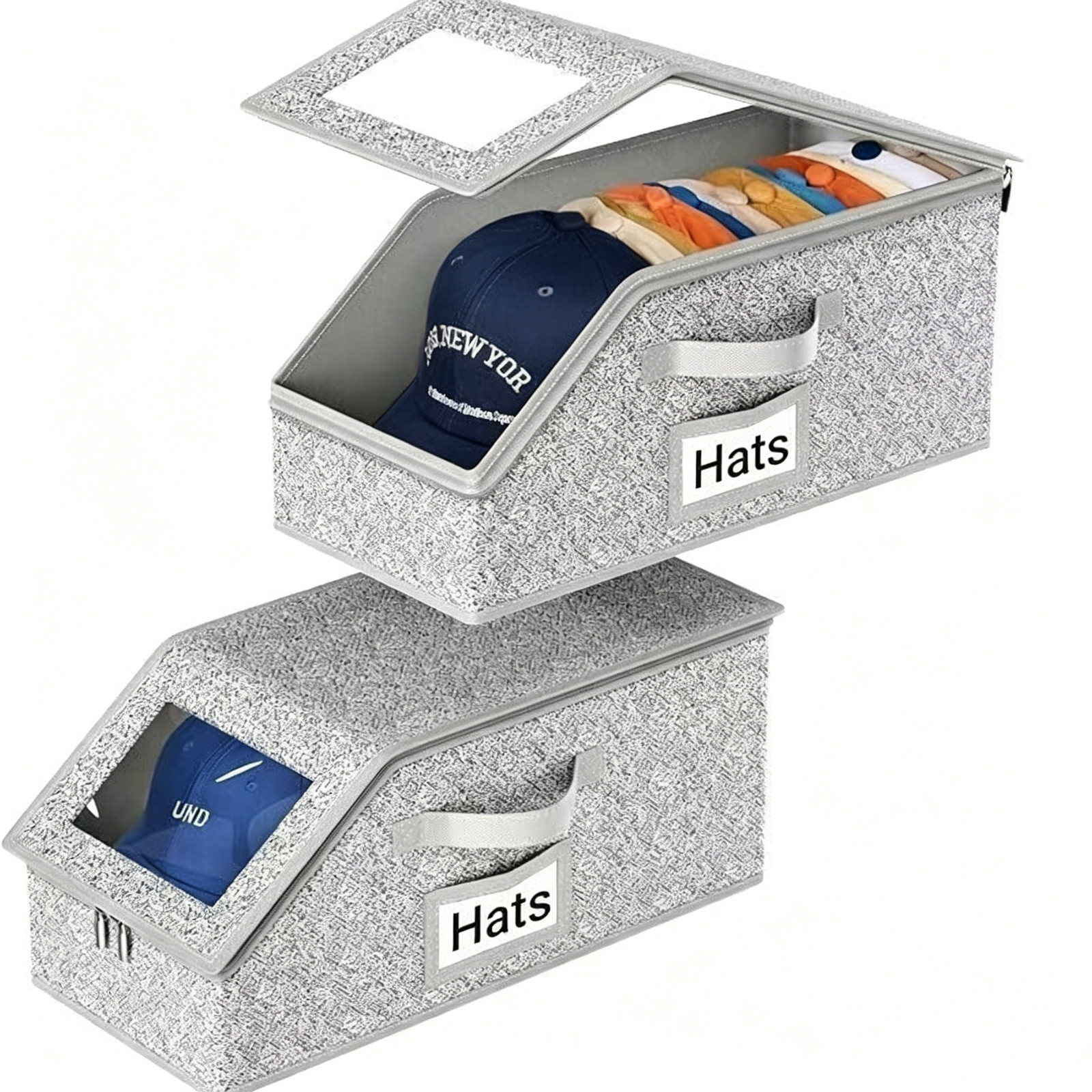 2 Pcs Stackable Hat Storage for Baseball Caps, Holds up to 24 Caps Hat Organizer gallery