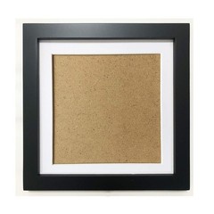 5X5 Picture Frames with 4X4 Opening Mat. 5X5 Black Square Photo Frame. Solid Woo