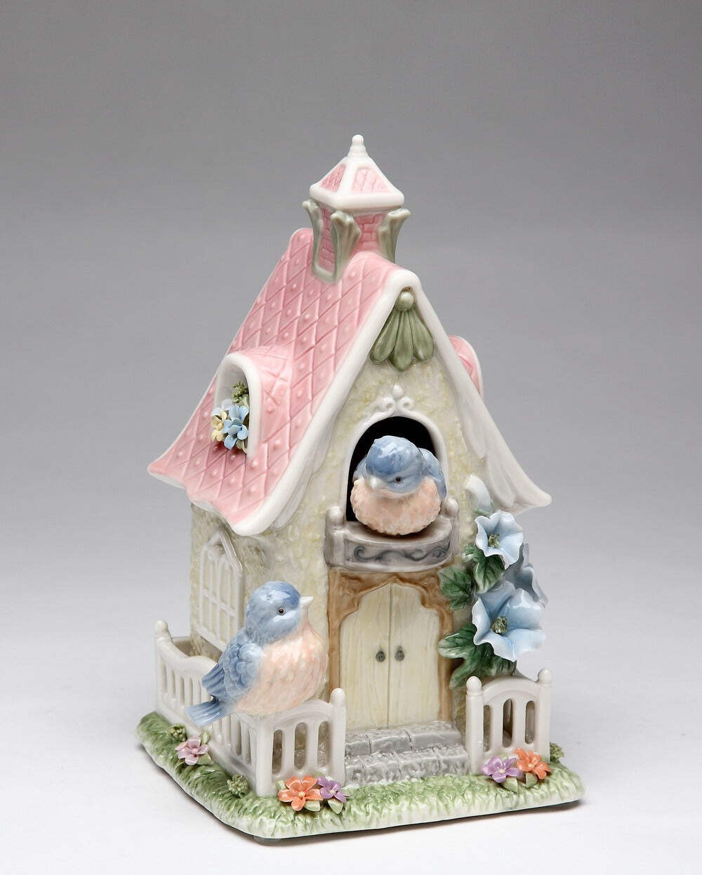 Ceramic Bluebird Birdhouse Music Box, Home Décor, Gift for Her, Gift for Mom, Ki gallery