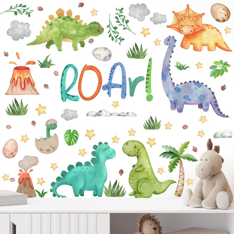 Dinosaur Wall Decals Tree Dino Wall Stickers Large Boho Wall Decals Home Deco... gallery