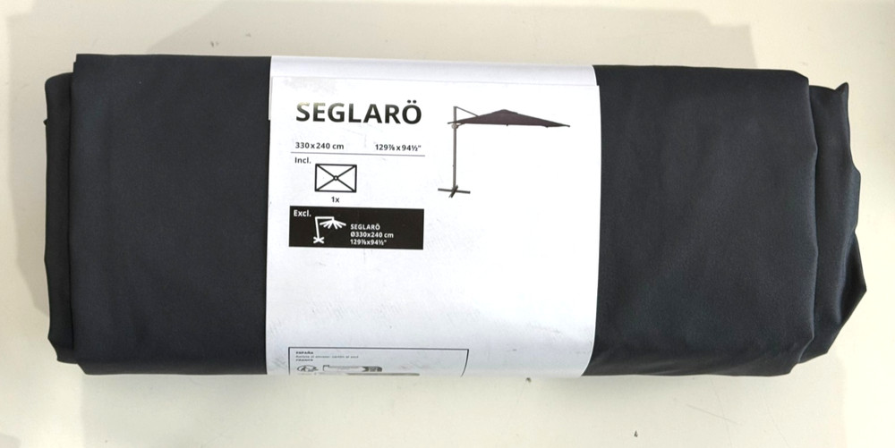 Ikea SEGLARO Umbrella canopy, anthracite, 129 7/8x94 1/2 " New (Canopy ONLY)