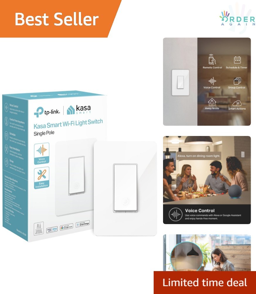 Light Switch Single Pole Wi-Fi Compatible Voice Control No Hub Required gallery