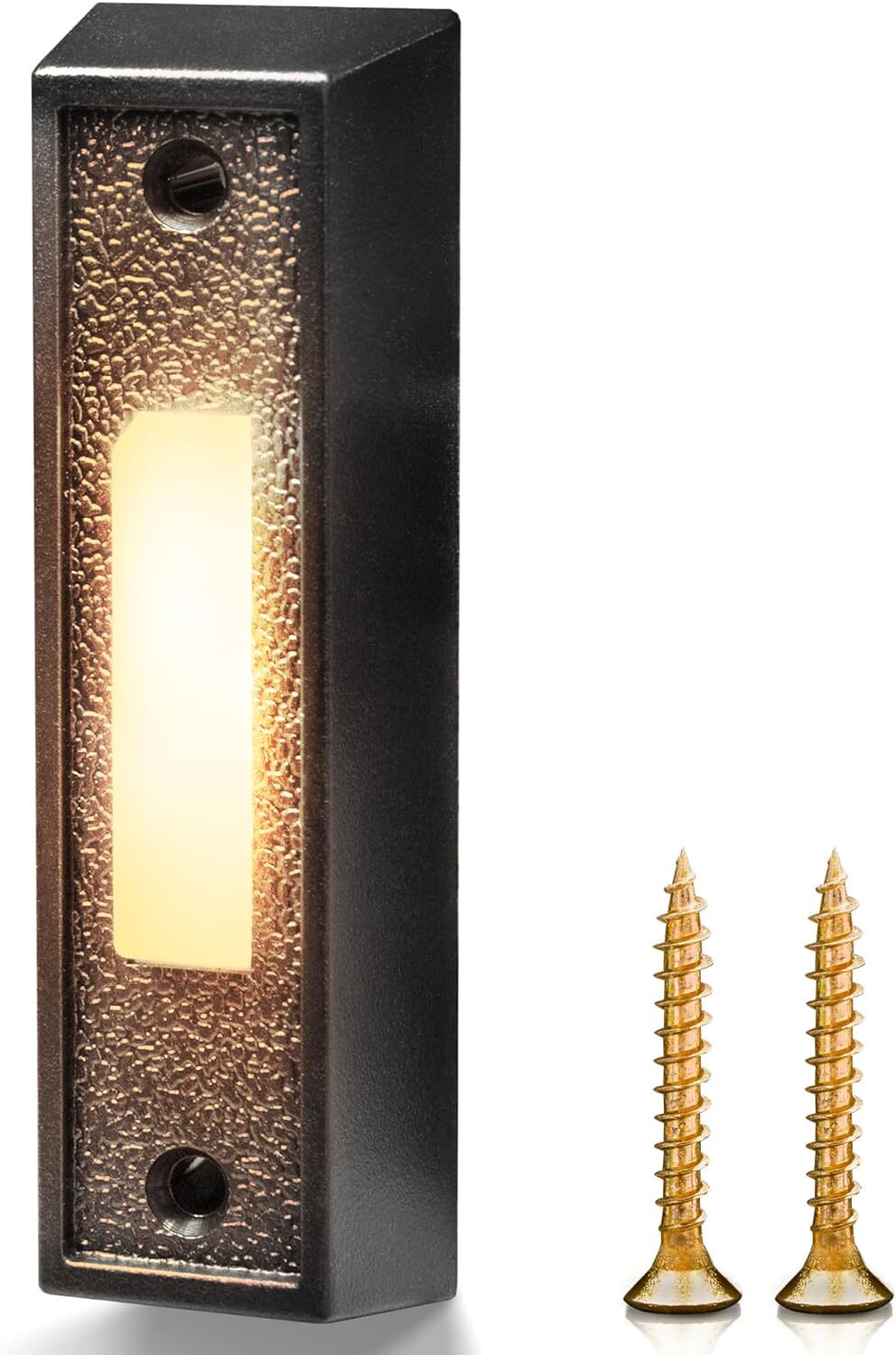 Betus LED Lighted Doorbell Button - Rectangular Wall Mounted Door Push Buttons gallery
