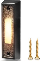 Betus LED Lighted Doorbell Button – Rectangular Wall Mounted Door Push Buttons