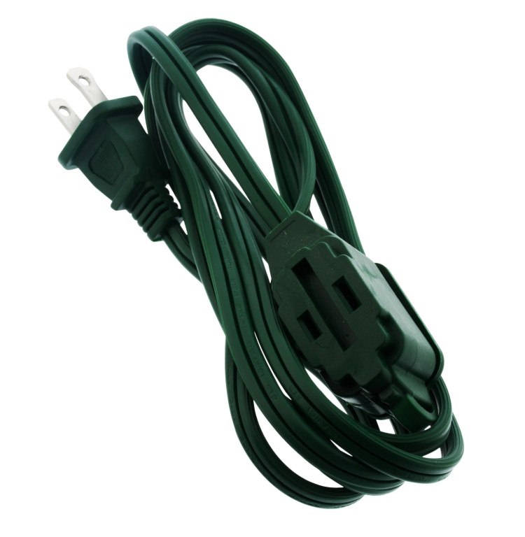 New 110v Household Indoor Use Only Extension Cord ~ Green 6 ft ~ FREE SHIPPING gallery