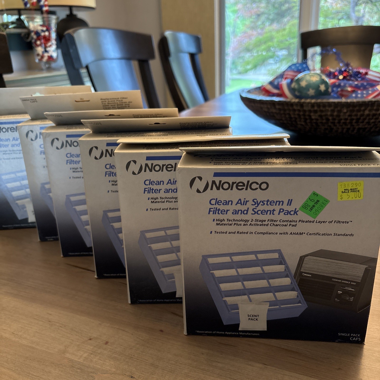 6 Norelco Clean Air System II Filter & Scent Packs CAF5 Replacement New Sealed gallery