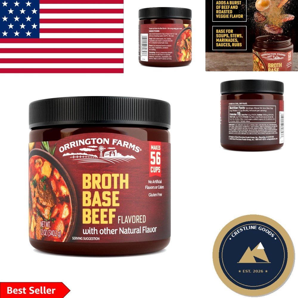 12 oz Easy Dissolving Beef Bouillon - Perfect for Soups, Sauces & Marinades