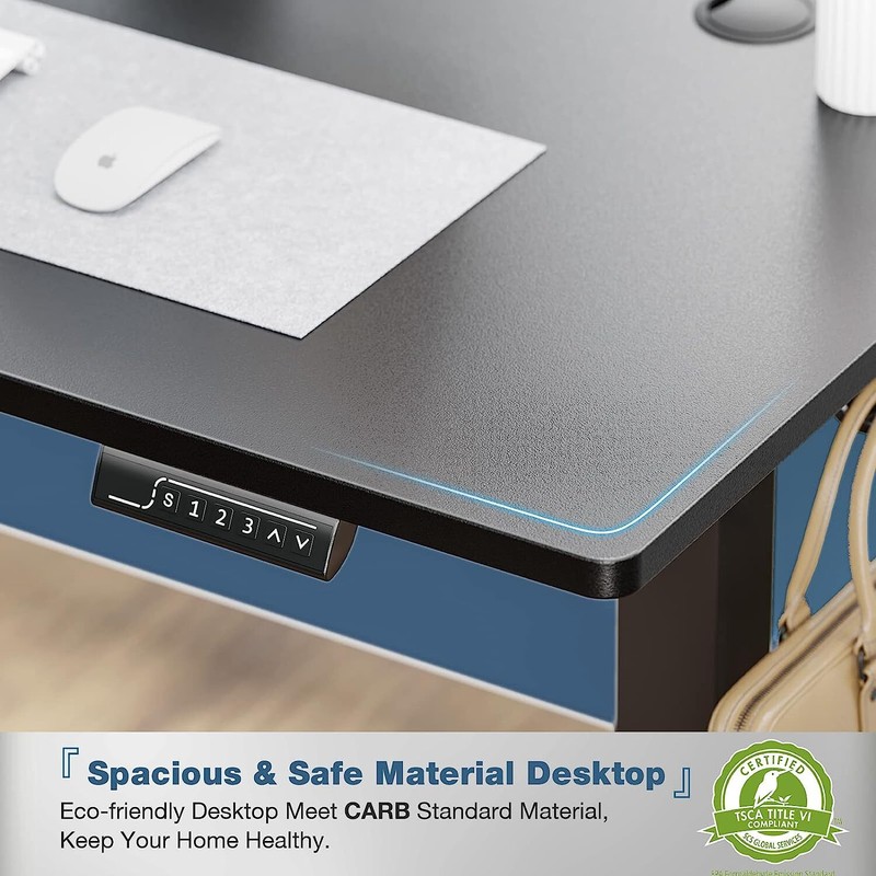 55"x24" Black Modern Height Adjustable Electric Standing Desk Home Office Table gallery