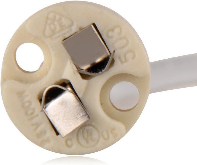 Mini Bi-Pin MR16 Socket Holder for Light Bulbs with Base GU5.3, G4, MR11, MR16 gallery