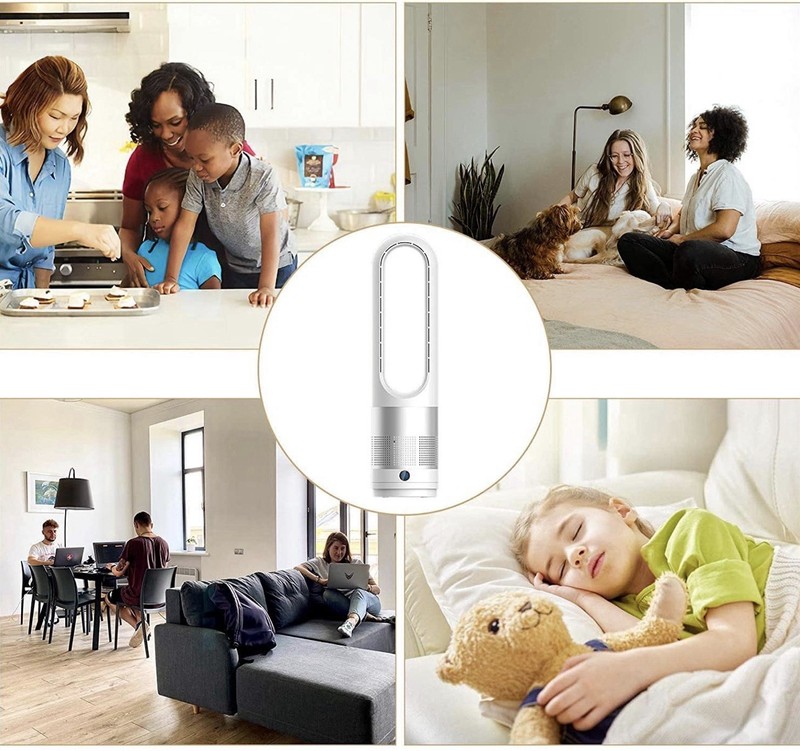Bladeless Tower Fan 22” Quiet Cooling Fan Remote 80° Oscillating Timer gallery
