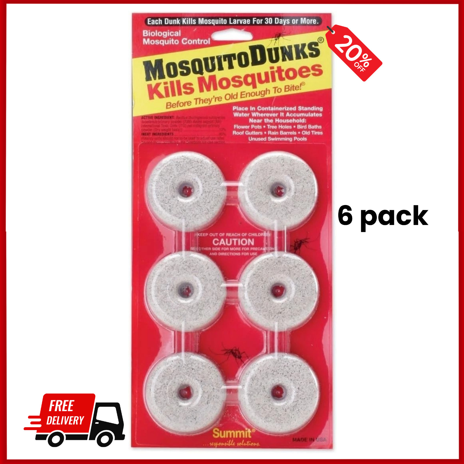 responsible solutions 110-12 Mosquito Dunks, 6-Pack gallery