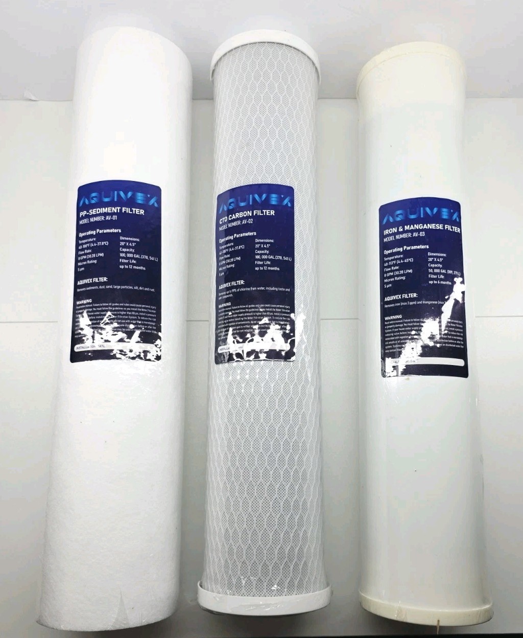 AQUIVEX WHOLE HOUSE WATER FILTER SET - Model Av – 03/AV – 02/Av – 01 gallery