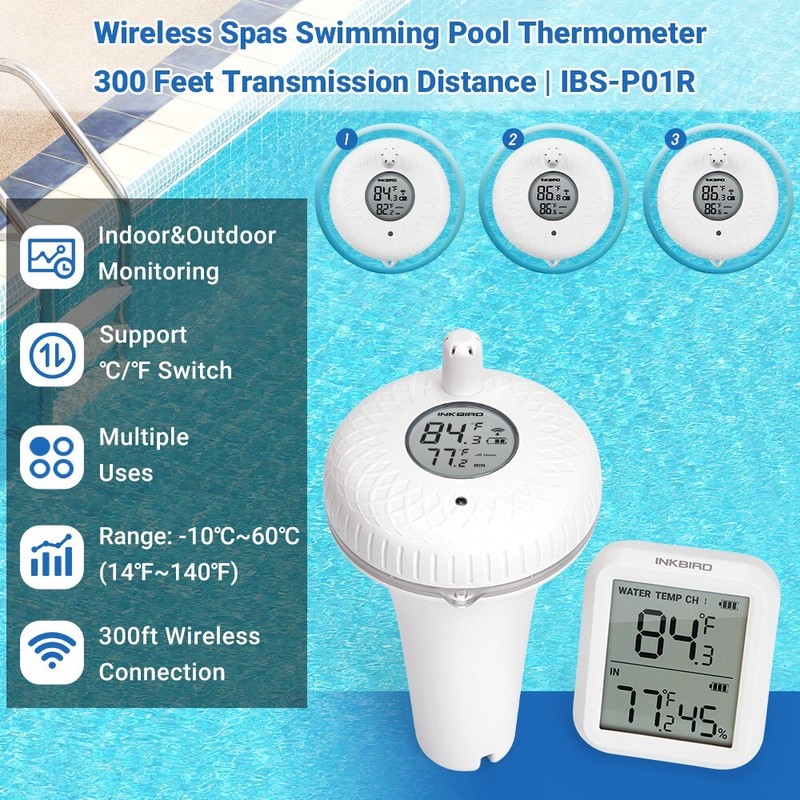 Wireless Pool Thermometer Spa Temperature Gauge Tester Swimming Pond Waterproof gallery