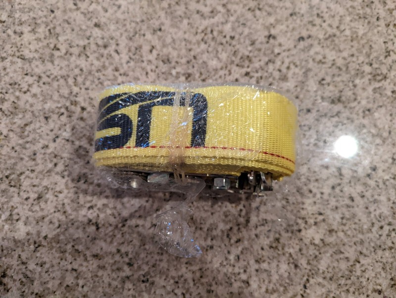 2" x 16' Yellow E Track Ratchet Straps w/ Spring E-Fittings | 4' Fixed us cargo gallery
