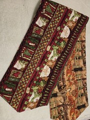 Table Runner Reversible Santa & Snowmen Scarecrow Autumn Pumpkins 59″ X 12″