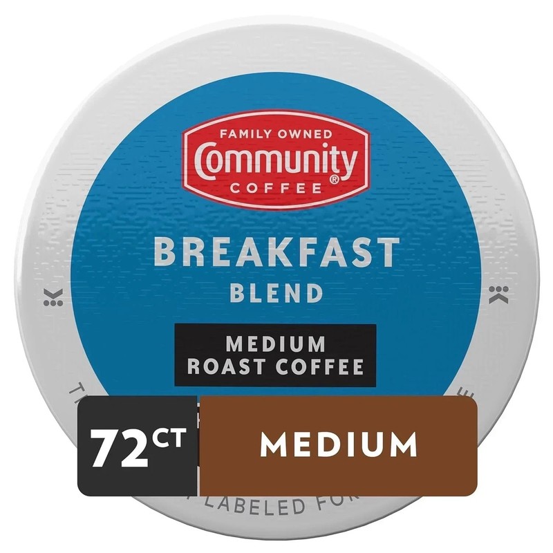 Community Coffee by Medium Roast Breakfast Blend Coffee Pods – 72 Pods gallery