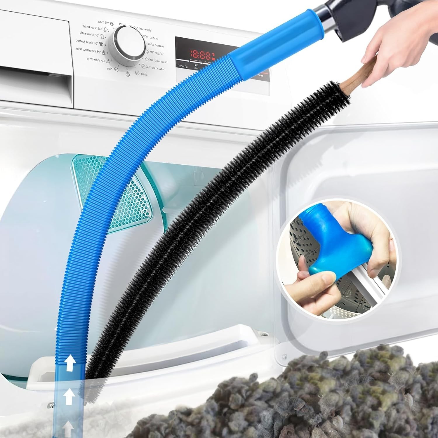 Dryer Vent Cleaner Kit Vacuum Attachment Hose with Lint Remover Cleaning Brush gallery