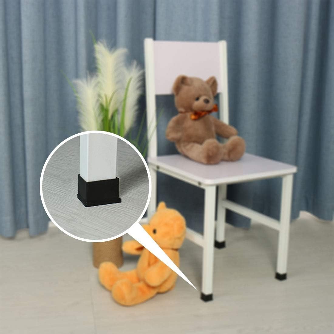 Rubber Rectangle Chair Leg Caps End Pad Feet Cover Furniture Slider Floor Pro... gallery