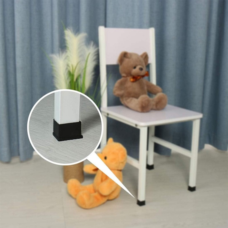Rubber Rectangle Chair Leg Caps End Pad Feet Cover Furniture Slider Floor Pro... gallery