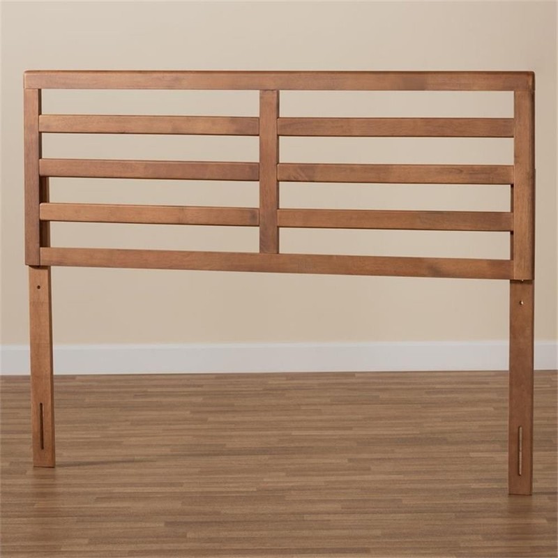 Baxton Studio Akemi Walnut Finished Wood Queen Size Headboard gallery