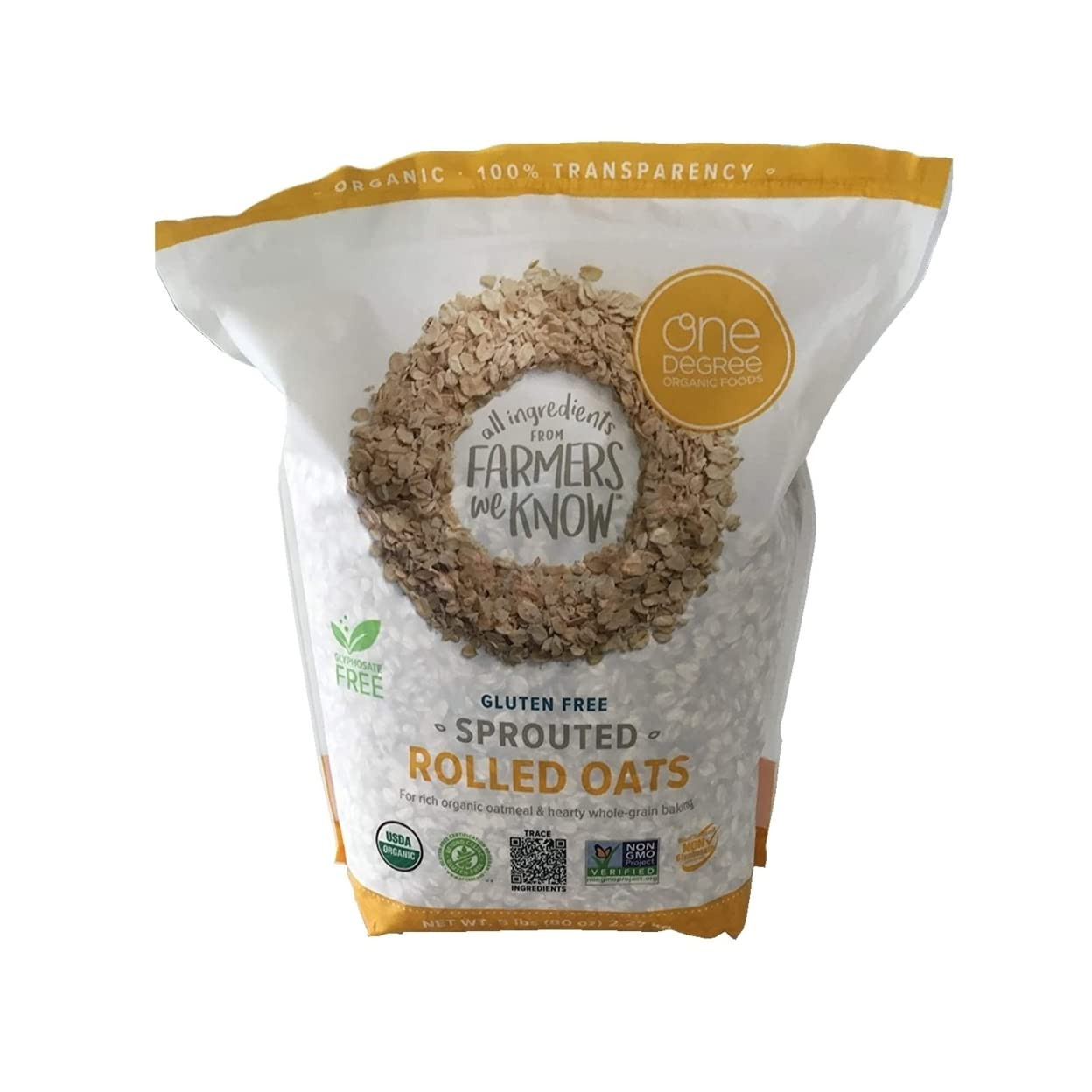One Degree Gluten Free Sprouted Rolled Oats 5 Lbs. gallery