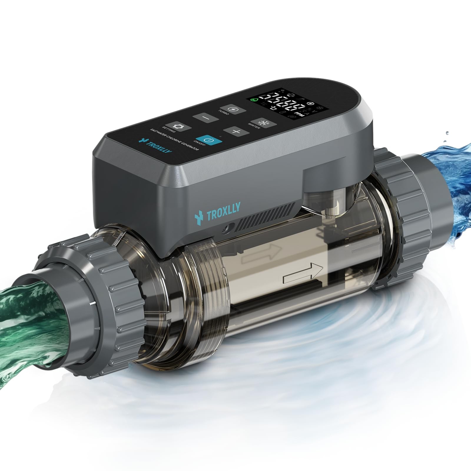 Saltwater Pool Chlorinator 40000 Gallons Smart App Control TX-30C System Cell gallery