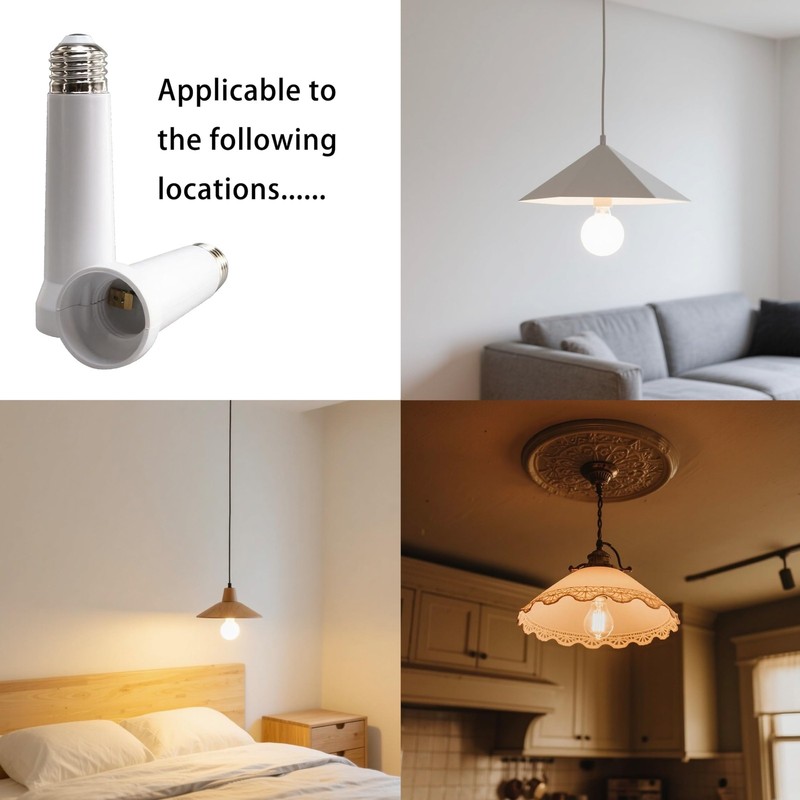 Light Socket Extender, E26/E27 Light Bulb Socket Extender Standard Medium Base, gallery