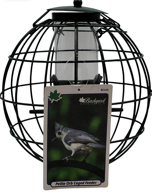 PETITE ORB SQUIRREL RESISTANT CAGED BIRD SEED FEEDER BE160 BACKYARD ESSENTIALS gallery