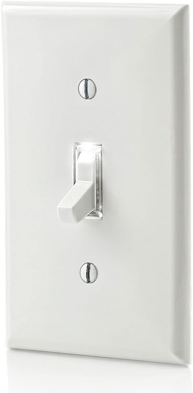 15-Amp Toggle LED Illuminated Single-Pole Switch, L1461-2W, White gallery