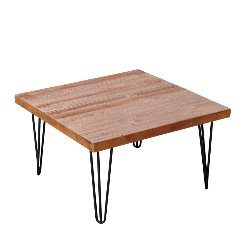 Rustic Square Old Pine Wooden Coffee Table Home Furniture for Living Room Decor gallery