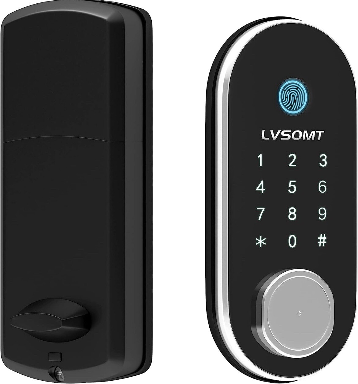LVSOMT Smart Door Lock, Fingerprint, Passcode, App Control, IC Card Or Key gallery