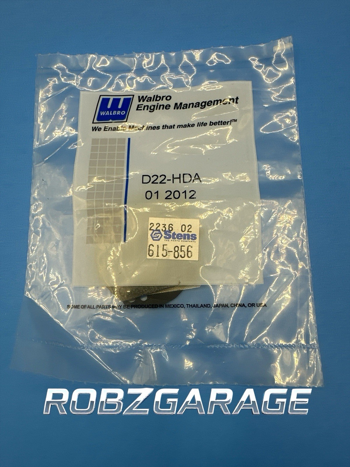 Walbro D22-HDA Carb Kit Stens 615-856 New in Factory Bag B77 gallery