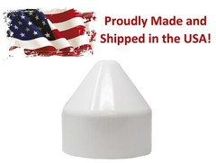 White Plastic PVC Pipe 4″ Cone Style Cap for 4″ Schedule 40 PVC Pipe