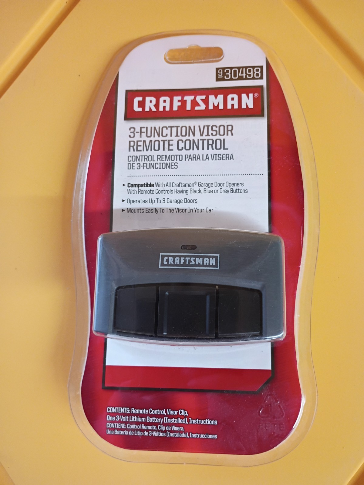 Craftsman 2 Door 3 Door 3 Function Garage Door Remote For All Major Brands 30498 gallery