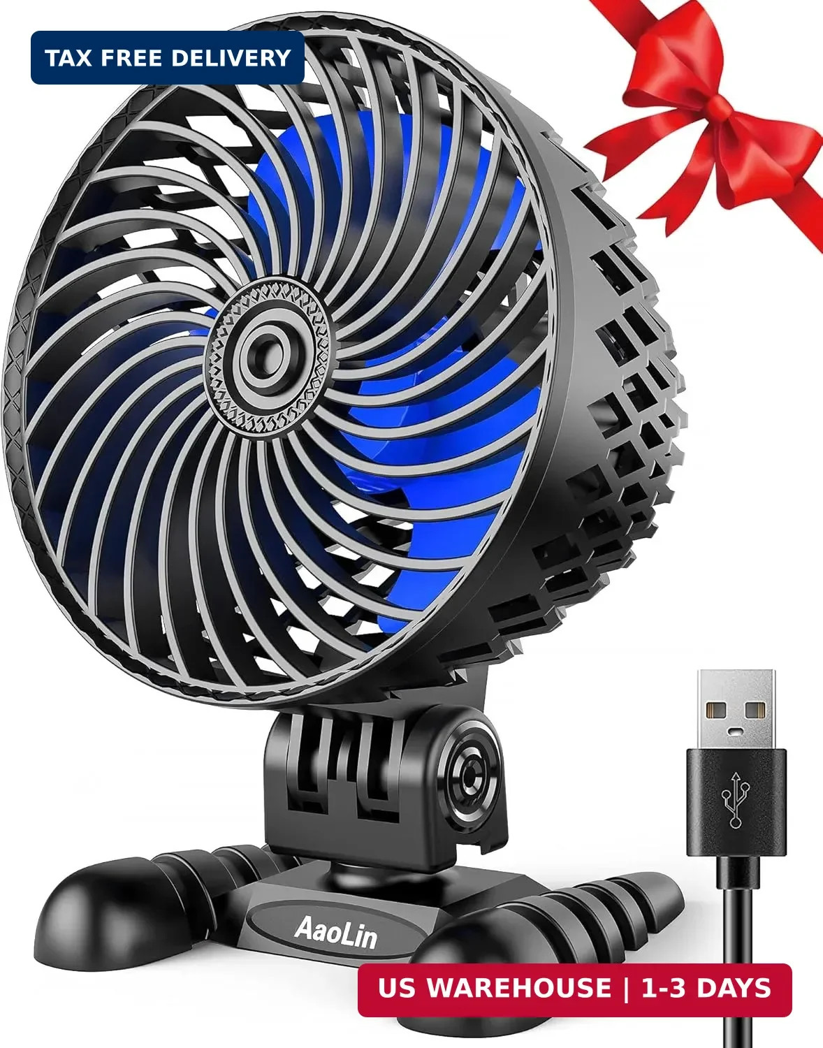 USB Desktop Small Fan, Stepless Speed Adjustment with Multiple Speed Levels, Por gallery