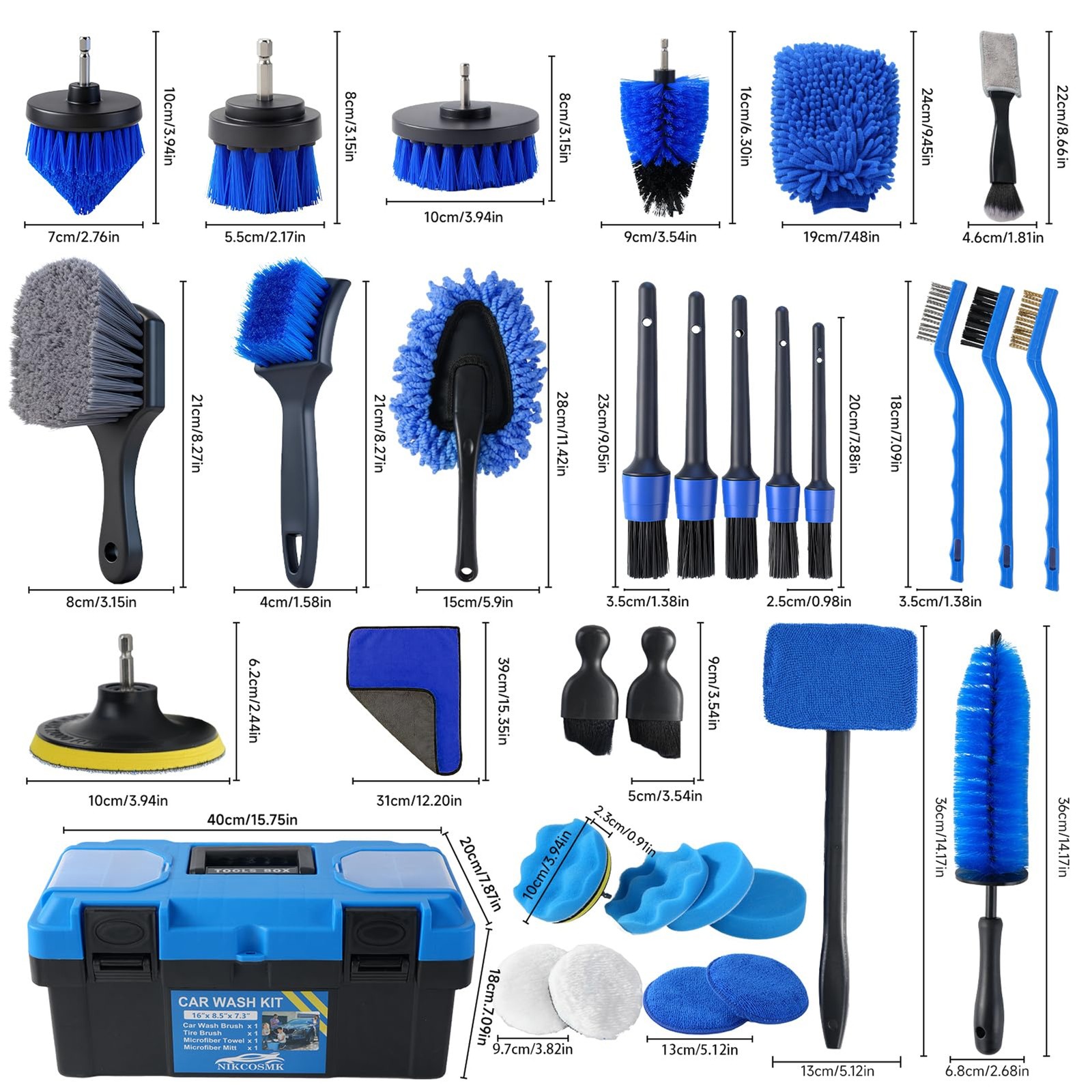 36Pcs Car Detailing Kit, Car Detailing Brush Set, Car Cleaning Kit, Auto Detaili gallery