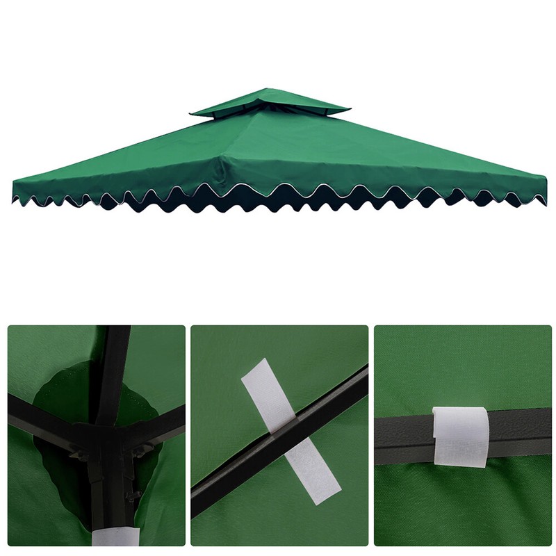 10'x10' Gazebo Canopy Top Replacement 1 2 Tier Garden Yard Patio Sunshade Cover gallery
