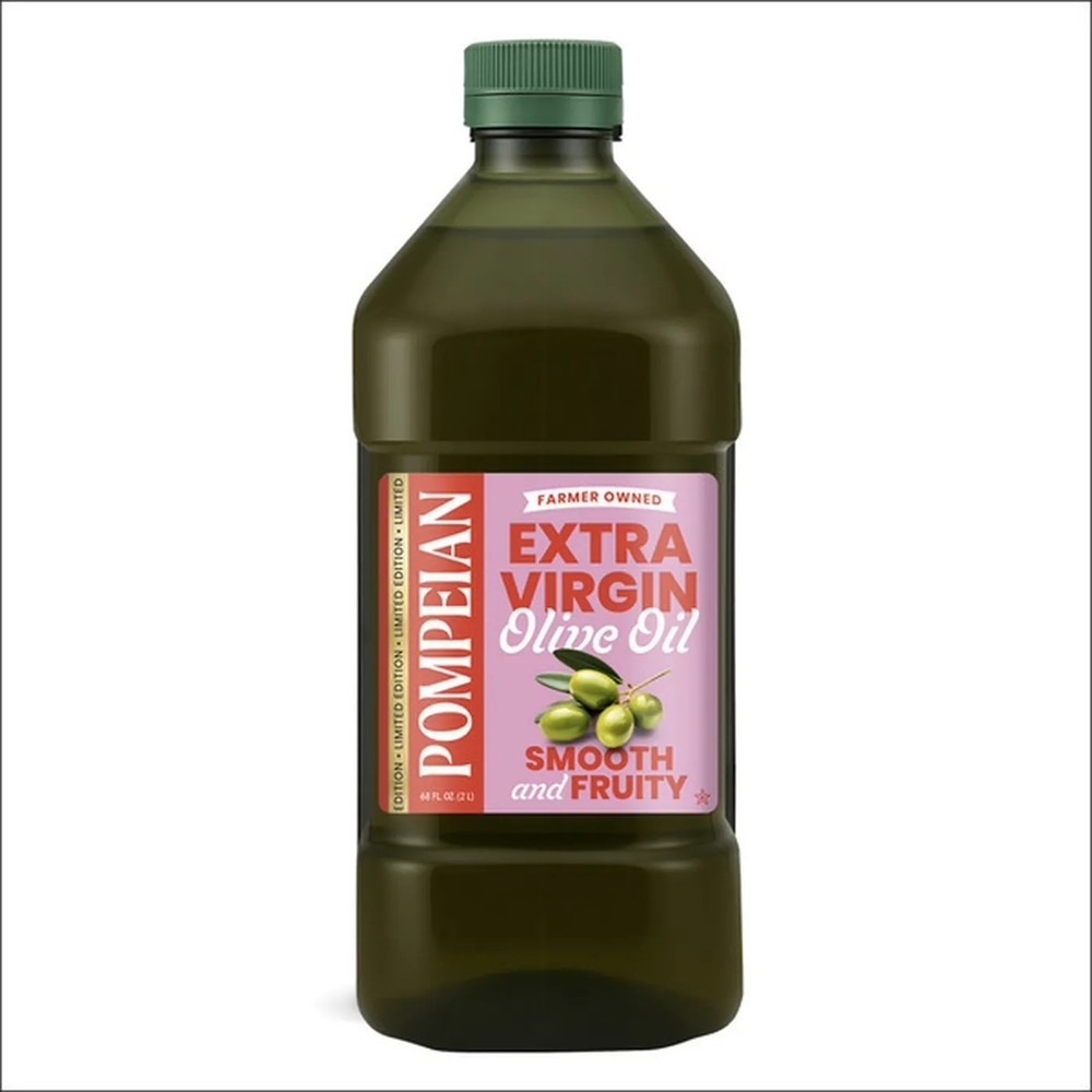 Pompeian Smooth & Fruity Extra Virgin Olive Oil 68 Fl oz (2L) Exp 03/27