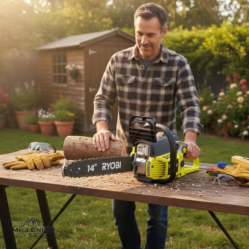 RYOBI 14" 37cc 2-Cycle Gas Powered Chainsaw RY3714 - USED - TESTED gallery