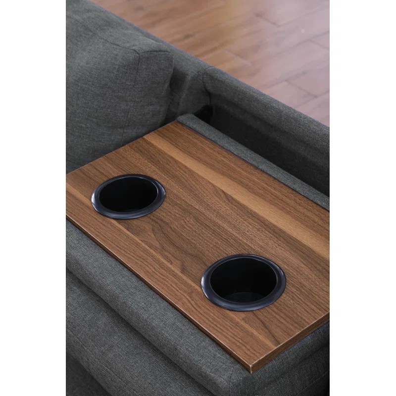 Left Hand Facing Sectional L-Shaped Sofa Set Living Room Couch Storage Ottoman gallery