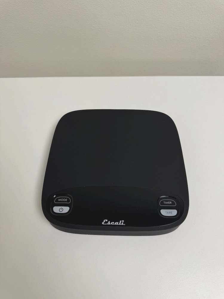 Escali Versi Coffee Scale with Timer, 6.6 lb Capacity, Black