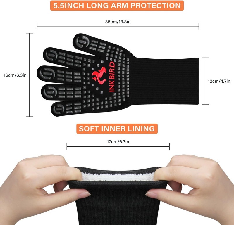 INKBIRD BBQ Temperature Controller WiFi Bluetooth Automatic Smoker Fan Oven Mitt gallery