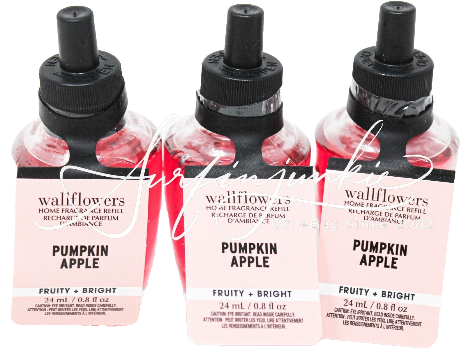 Bath & Body Works Pumpkin Apple Wallflower Plug In Bulb 3 Pc Thanksgiving Fall gallery