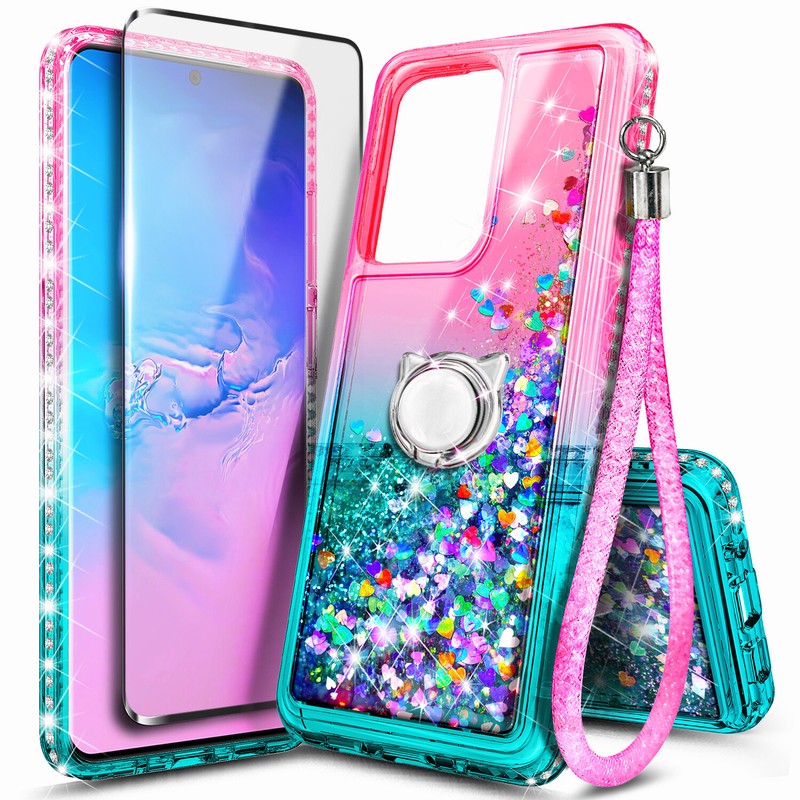 Glitter Case For Samsung Galaxy S20, S20+, S20 Ultra 5G Cover + Screen Protector gallery