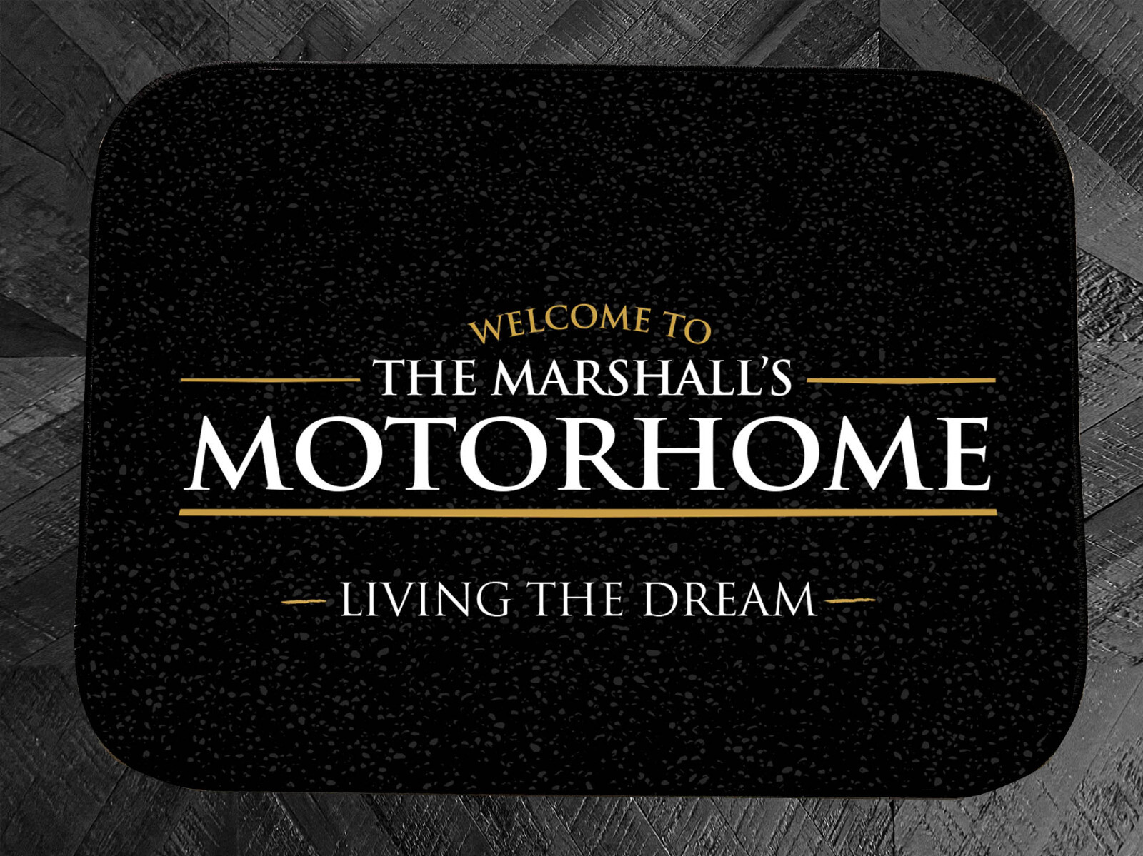 Personalised Motorhome mat - Campervan Door Black mat 44cm x 32cm SC103 gallery
