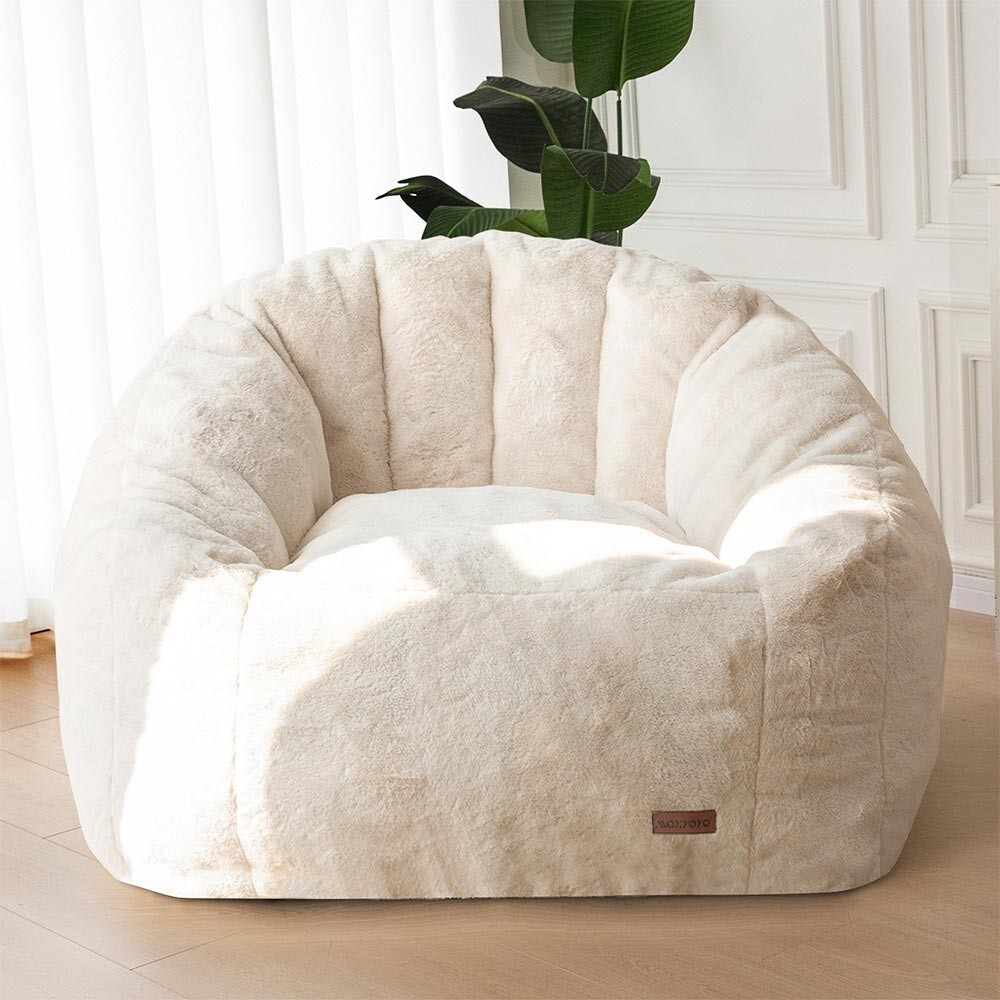 Giant Shell Bean Bag Sofa Memory Foam Living Room Chair Floor Sofa Soft Cover gallery