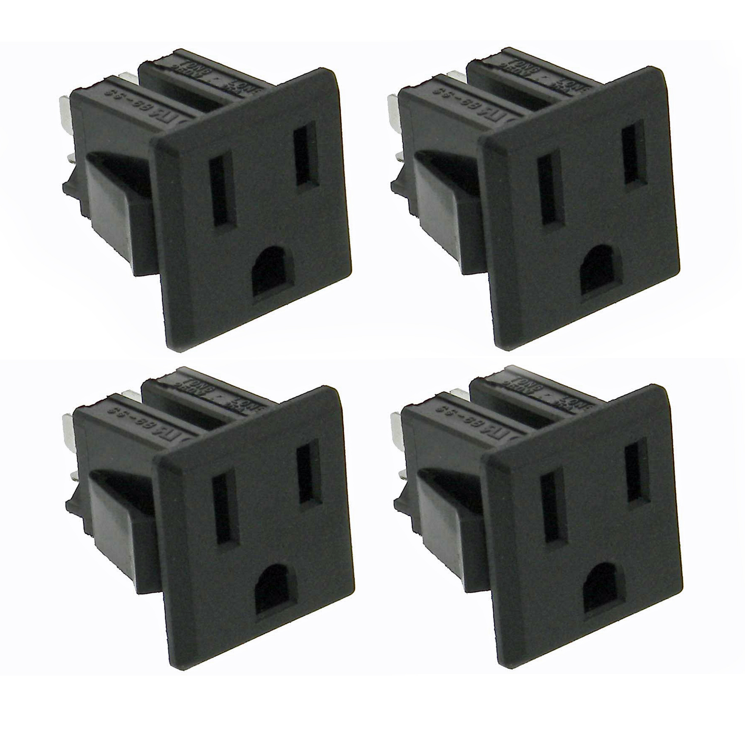 4 pack AC Outlet, NEMA 5-15R, 3 Wire 15A, Snap-in 32041 gallery