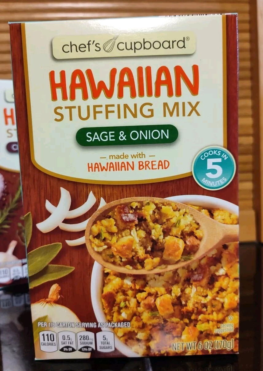 2 Box's Hawaiian Stuffing Mix 1 Sage & Onion & 1 Classic Herbs & Spices 6oz each gallery