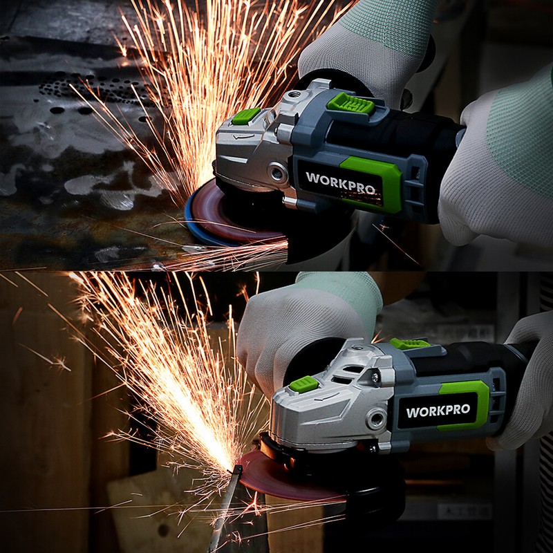 WORKPRO 20V Cordless Angle Grinder Kit w/ 4.0Ah Lithium-Ion Battery Fast Charger gallery