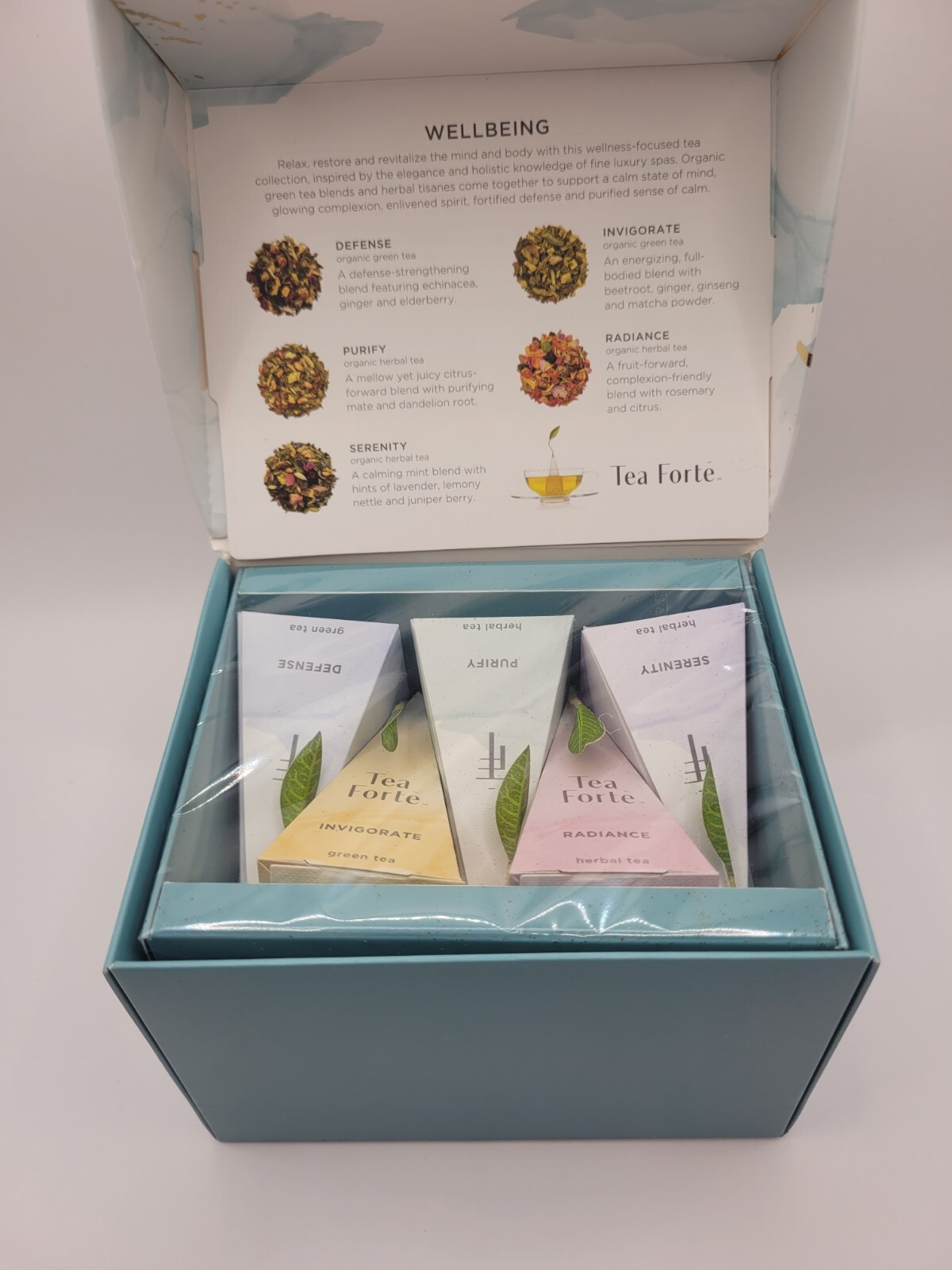 Tea Forte Wellbeing Tea Blend To Relax & Restore - 10 Handcrafted Tea Pyramids gallery